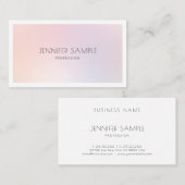 メイクアップアーティストエレガントプロフェッショナルプモダンラン 名刺 (正面/裏面)