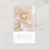 メイクアップアーティストエレガントホワイトフローラ美しいサロン 名刺 (正面)