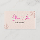 メイクアップアーティストエレガントミニマル写真付 名刺 (裏面)