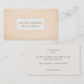 メイクアップアーティストエレガントライトピンクのパターン 名刺 (正面/裏面)