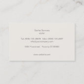 メイクアップアーティストエレガントライトピンクのパターン 名刺 (裏面)