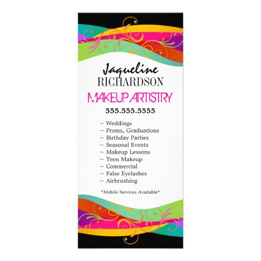 メイクアップアーティストカスタムのラックカード ラックカード (正面)