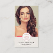 メイクアップアーティストカスタムロゴの写真 名刺 (正面)