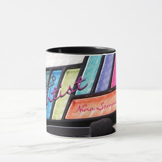 メイクアップアーティストカラフルアイシャドパレットコーヒー マグカップ (中央)