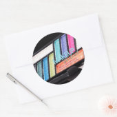 メイクアップアーティストカラフルアイシャドパレットステッカー ラウンドシール (封筒)