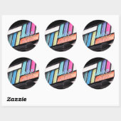 メイクアップアーティストカラフルアイシャドパレットステッカー ラウンドシール (シート)