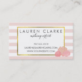 メイクアップアーティストカード |ゴージャスな両面 名刺 (正面)