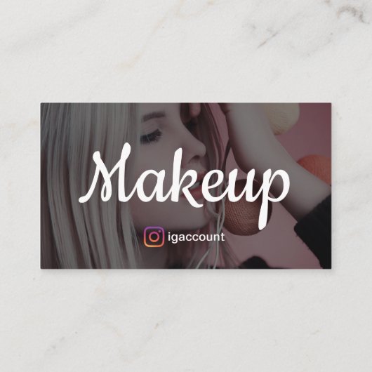 メイクアップアーティストガーリーデザイン 名刺 (裏面)