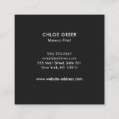 メイクアップアーティストキスキスをするリップ スクエア名刺 (裏面)