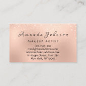 メイクアップアーティストキスリップグリッターバラ金ゴールドドリップ 名刺 (裏面)