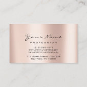 メイクアップアーティストキスリップバラピンク美しい手術 名刺 (裏面)