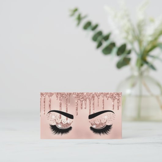 メイクアップアーティストクラウンラッシュ美しいサロン拡張 名刺 (スタンド正面)