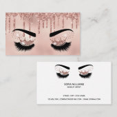 メイクアップアーティストクラウンラッシュ美しいサロン拡張 名刺 (正面/裏面)