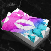 メイクアップアーティストクラシー水のカラーリップモダン 名刺