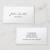 メイクアップアーティストクラッシー縁どホワイトメーク 名刺 (正面/裏面)