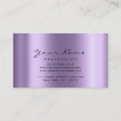 メイクアップアーティストクリスタルダイヤモンドロータスパープルバイオレット 名刺 (裏面)