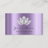 メイクアップアーティストクリスタルダイヤモンドロータスパープルバイオレット 名刺 (正面)