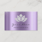 メイクアップアーティストクリスタルダイヤモンドロータスパープル 名刺 (正面)