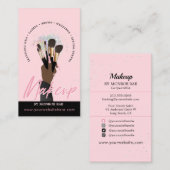 メイクアップアーティストグラムMUA美しいサロンボーティシアンバス 名刺 (正面/裏面)