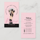 メイクアップアーティストグラムMUA美しいサロンボーティシャン 名刺 (正面/裏面)