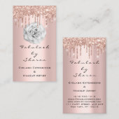 メイクアップアーティストグリッタードリップスバラダイヤモンドホワイト 名刺 (正面/裏面)