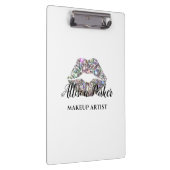 メイクアップアーティストグリッターロゴキス クリップボード (右)
