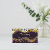 メイクアップアーティストグリッター金ゴールド化粧品店エレガント 名刺 (スタンド正面)