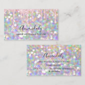 メイクアップアーティストグリッター金ゴールド3Dグリッターピンクグリッター 名刺 (正面/裏面)