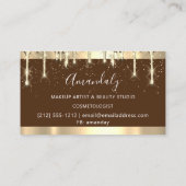 メイクアップアーティストグリッター3dEffectドリップス紙吹雪ルクス 名刺 (裏面)