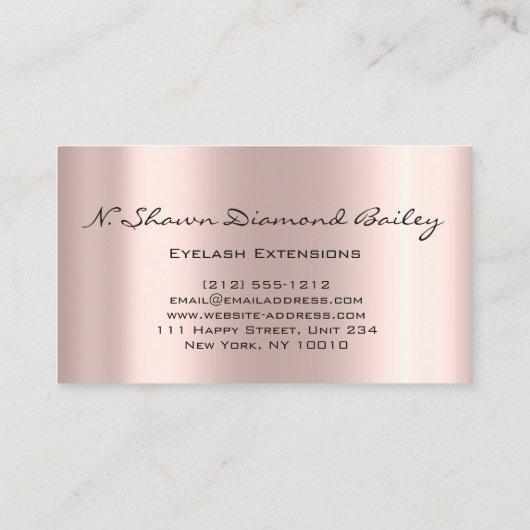 メイクアップアーティストグリーンアイズラッシュズグリッタードリップスバラ 名刺 (裏面)