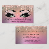 メイクアップアーティストグリーンアイドラッシュバラ グラデーション 名刺 (正面/裏面)