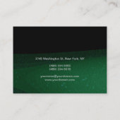 メイクアップアーティストグリーンブラックぽちゃぽちゃの名刺 名刺 (裏面)