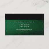 メイクアップアーティストグリーンブラック標準ビジネスカード 名刺 (裏面)