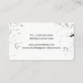 メイクアップアーティストゴシックシックブラックリップサロン 名刺 (裏面)