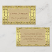 メイクアップアーティストゴールデンフルーアデリスゴールデンモノグラム 名刺 (正面/裏面)