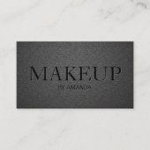 メイクアップアーティストサロンエレガントブラックミニマリスト 名刺 (正面)