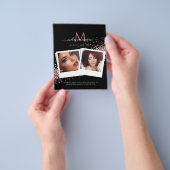 メイクアップアーティストサロンカスタムフォトコスメティックブラック チラシ (手)