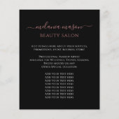 メイクアップアーティストサロンカスタムフォトコスメティックブラック チラシ (裏面)