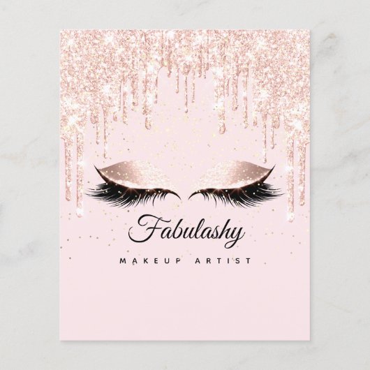 メイクアップアーティストサロングリッターチラシピンク価格表 チラシ (裏面)