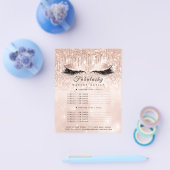 メイクアップアーティストサロングリッターフライヤーバラ価格Glam チラシ (シングル)