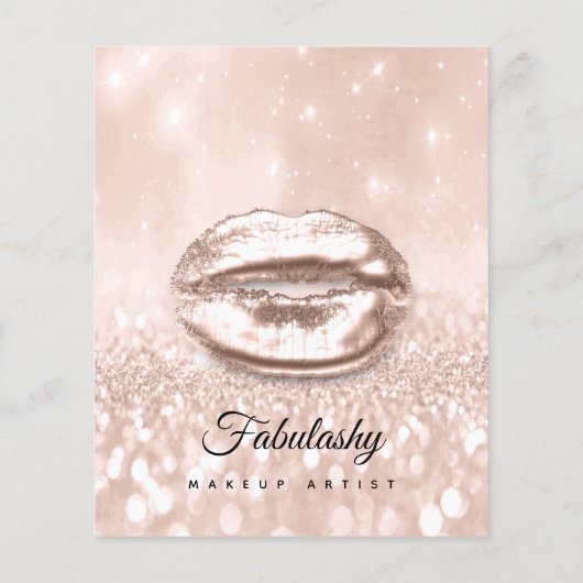 メイクアップアーティストサロングリッターフライヤーバラ金ゴールドグラム チラシ (裏面)