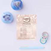 メイクアップアーティストサロングリッターフライヤーバラ金ゴールドグラム チラシ (シングル)