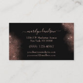 メイクアップアーティストサロンバラ金ゴールドグリッターブラシ 名刺 (裏面)