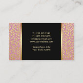 メイクアップアーティストサロンバラ金ゴールドリップモダンレオパード 名刺 (裏面)