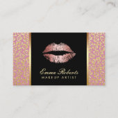 メイクアップアーティストサロンバラ金ゴールドリップモダンレオパード 名刺 (正面)