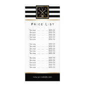 メイクアップアーティストサロンモダンロストライプゴ価格表 ラックカード (裏面)