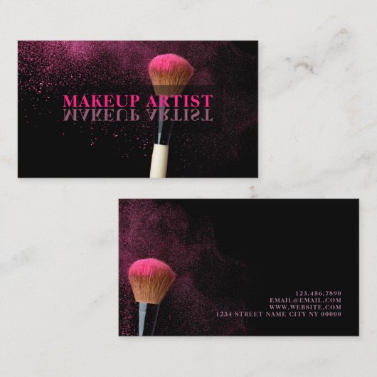 メイクアップアーティストサロン 名刺 (正面/裏面)