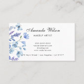 メイクアップアーティストシック水彩画フローラ名刺 名刺 (裏面)