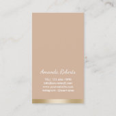 メイクアップアーティストシック美しいインサングラスモダン 名刺 (裏面)