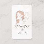 メイクアップアーティストシック美しいナチュラル 名刺 (正面)